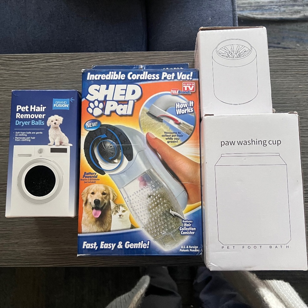 NEW |•DOG STUFF•| Shed Pal + Dryer Ball + Large + Small Washing Cups